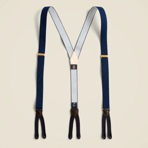 New! J. Crew x Drake's London Suspenders in Navy